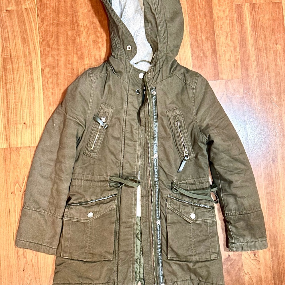 Urban Heritage Green Puffer Kid’s Coat with Hood age 10-12